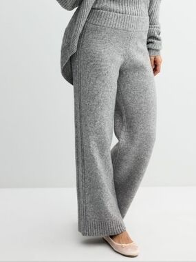 •NWT• Women's Sonoma Sweater Wide Leg Pant Heather Grey Size - Large